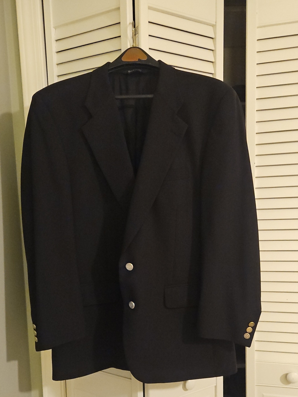 Burberry Black Men's Sport Coat with Gold Buttons
